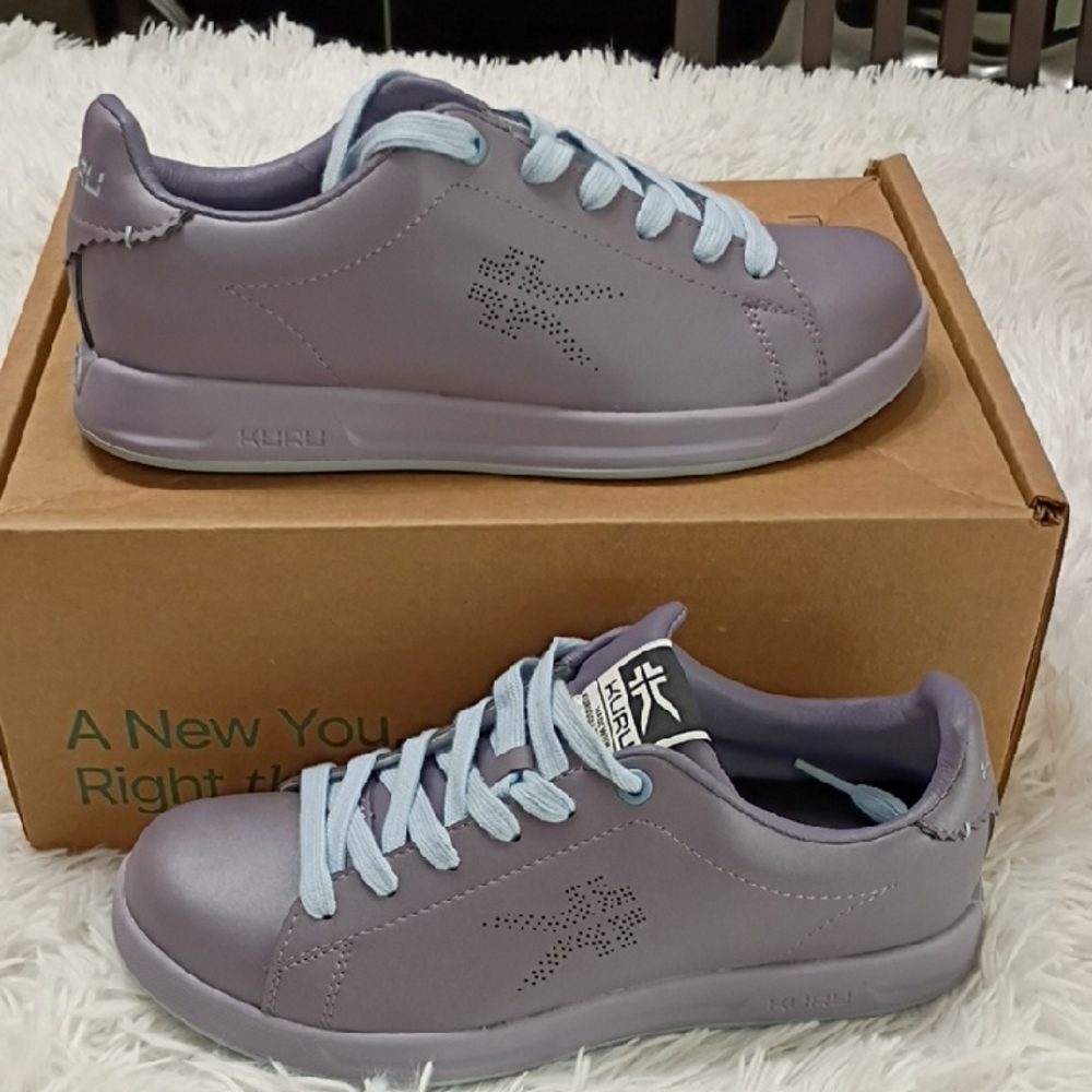 New KURU Classic Roam Women's Sneakers Leather Purple & Blue Size 7M